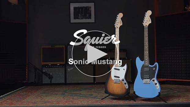 エレキギターFender　Squier 　Mustang Amazon.com: Squier Sonic Mustang Electric Guitar 2-Color
